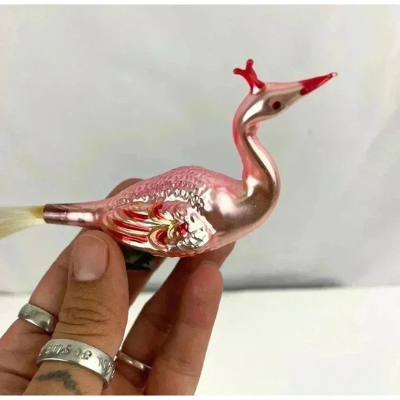 Antique German Blown Glass Clip on Birds with Tails Christmas Ornaments VTG - Picture 13 of 16